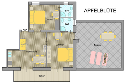 Appartamento Apfelblüte - Pianta